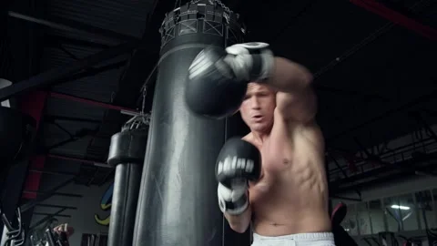 Young energetic sportsman training while preparing for tournament. Stock Footage 291729280