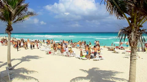 Young enjoying the beach in Spring Break Stock Footage 47756012