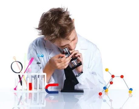 Young enthusiastic Chemist Foto stock