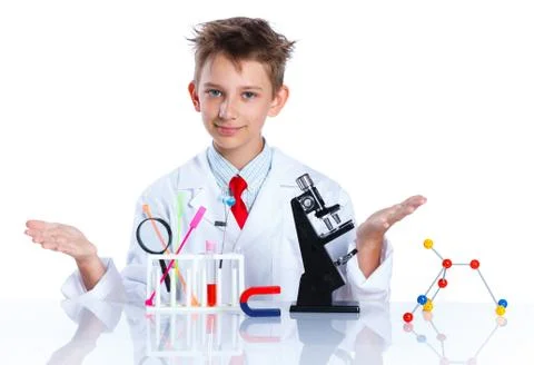 Young enthusiastic Chemist Foto stock