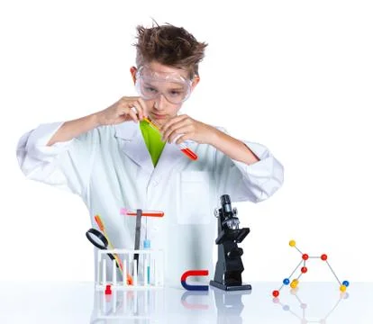 Young enthusiastic Chemist Fotos Stock