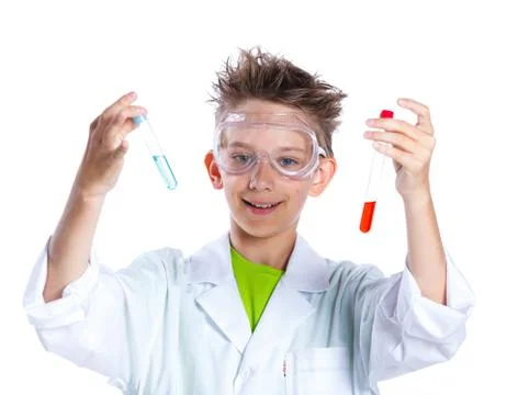 Young enthusiastic Chemist Foto stock