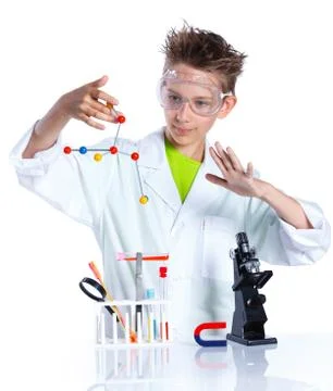 Young enthusiastic Chemist Stock Photos