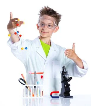 Young enthusiastic Chemist Фото