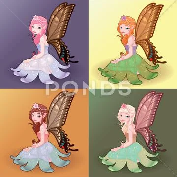 Young fairies. Stock Illustration