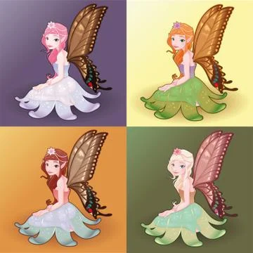 Young fairies. Stock Illustration