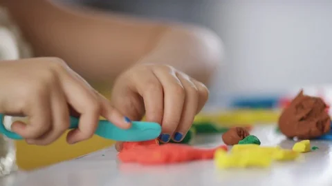Young family playing at the table Video stock 81643655