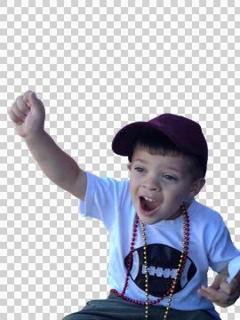 Young Fan in Action Foto stock