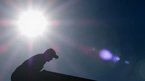 Young farmer checking soybean incomes on trailer Stock Footage 47779229