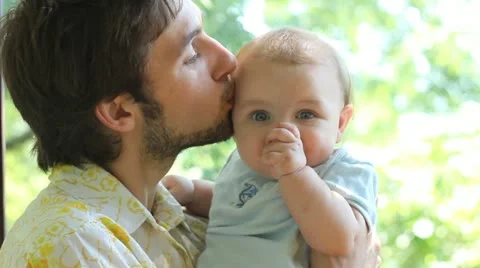 Young father and son Video stock 12108254