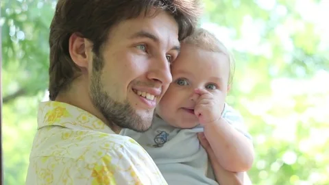 Young father and son Stock-Footage 76166399