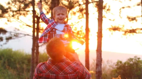 Young father playing with his son Stock Footage 66486079
