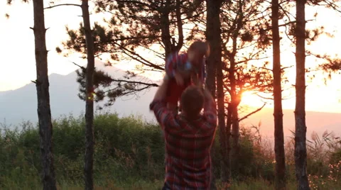 Young father playing with his son Stock Footage 66486116