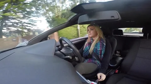 Young female driver Stock Footage 44133307