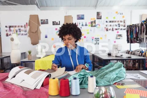 Young female fashion student at college Stock Photos