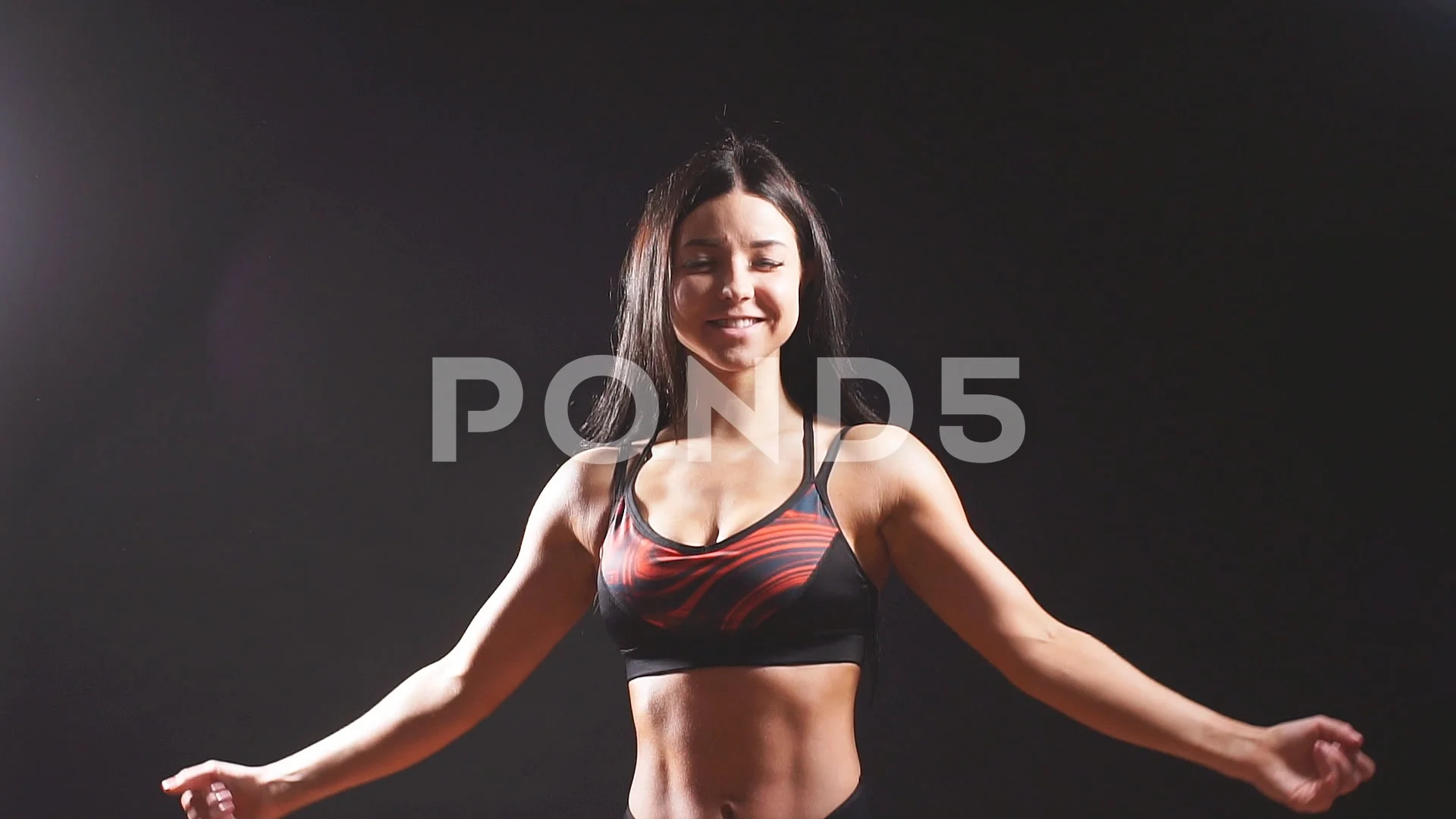Studio Portrait Of Sexy Fitness Girl Posing At Camera Stock Photo, Picture  and Royalty Free Image. Image 56683231.