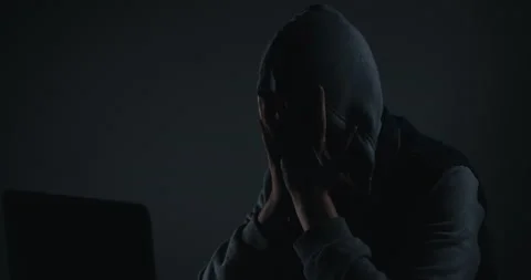 Young female hacker using laptop failed to hack cryptocurrency. Stock Footage 167513299