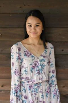 Young Female High School Senior posing for Senior photos Stock Photos