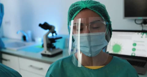 Young female nurse after work inside hospital Stock Footage 149116830