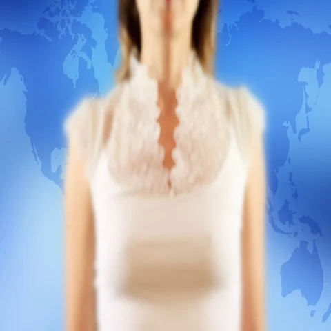 Young female pressing the screen then pin location symbol appearing Stock Footage