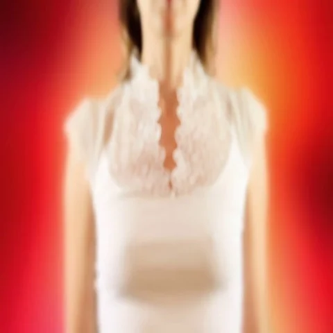 Young female pressing the screen then computer monitor symbol appearing Stock Footage