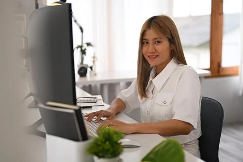 Young female programmer hands typing on keyboard, writing program code on 스톡 사진