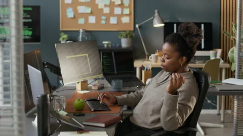 Young Female Software Developer Working in Modern Office Stock Footage 306842092