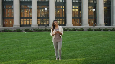 Young Female Standing Outside Stock Footage 37180847