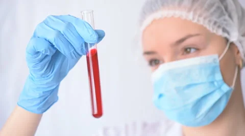 Young female working in a laboratory Video stock 61512201
