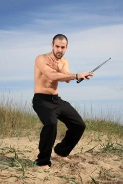 Young fighter portrait Stock Photos