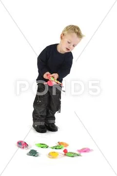Young fisherman Stock Photos