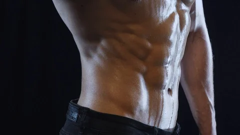 Young fit guy posing Stock Footage 108953749