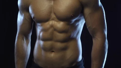 Young fit guy posing Stock Footage 108954494