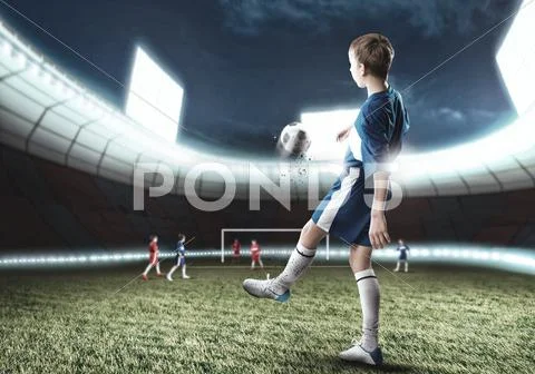 Young football champion Stock Photos