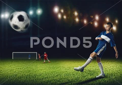 Young football champion Stock Photos