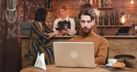 Young freelancer cheer after getting a job offer online Stock Footage 103089941