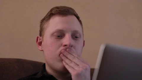 A young freelancer guy has problems at work Stock Footage 169468708