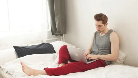 Young freelancer on remote work Stock Footage 127019265