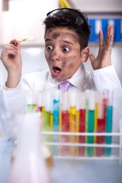 Young funny scientist Foto stock
