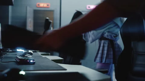 Young Gaming Team Taking Positions at Computer Stations Stock Footage 342128844