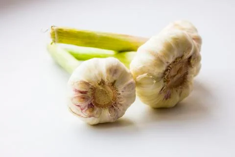 Young garlic Stock Photos