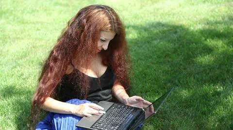 Young girl communicates on the Internet. Stock Footage 11699412