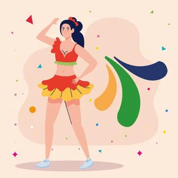 Young girl dancer Illustration