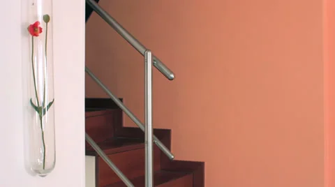 Young girl dancing while listen music at home Stock Footage 34281838