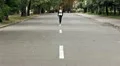 The young girl goes on road HD 720 HD Footage