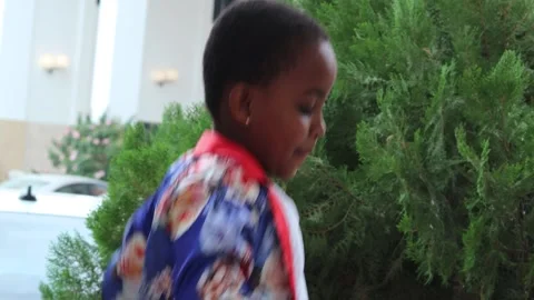 Young girl having fun alone Stock Footage 274397146