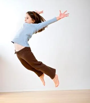 Young girl jumping Stock Photos