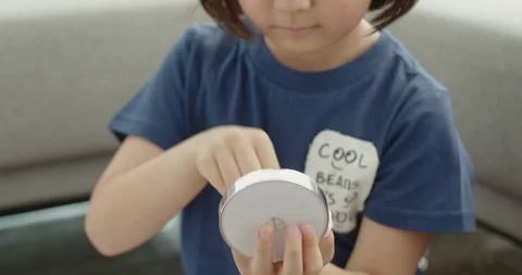 Young girl making-up Stock Footage 100941767