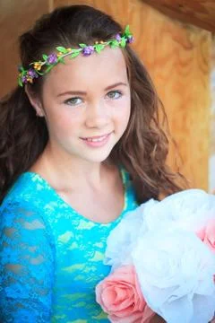 Young girl in nature Stock Photos