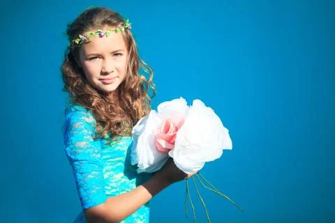 Young girl in nature Stock Photos